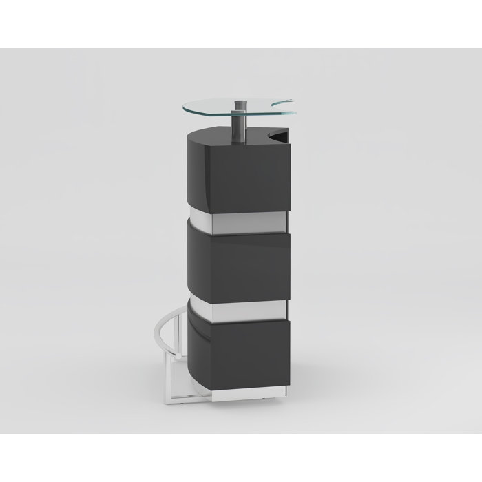 Orren Ellis Xenia Home Bar with Wine Storage & Reviews Wayfair